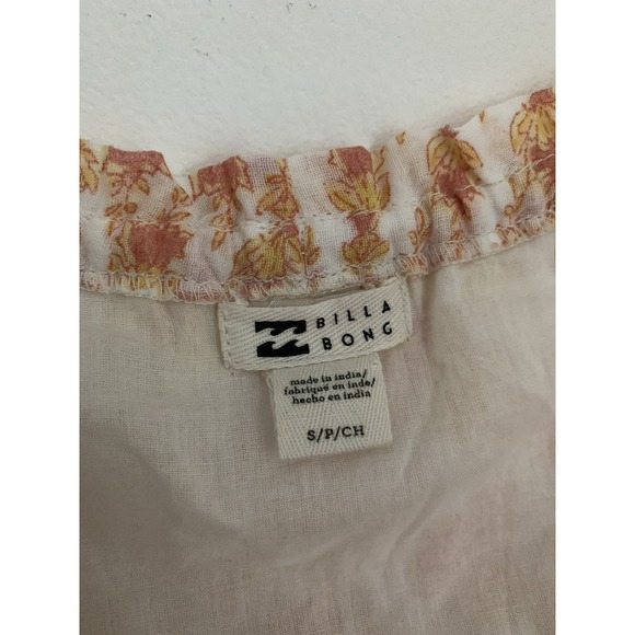 NWT Billabong Endless Sunset Dress SzS 100% Cotton Printed Maxi Boho Cottagecore - Picture 4 of 14